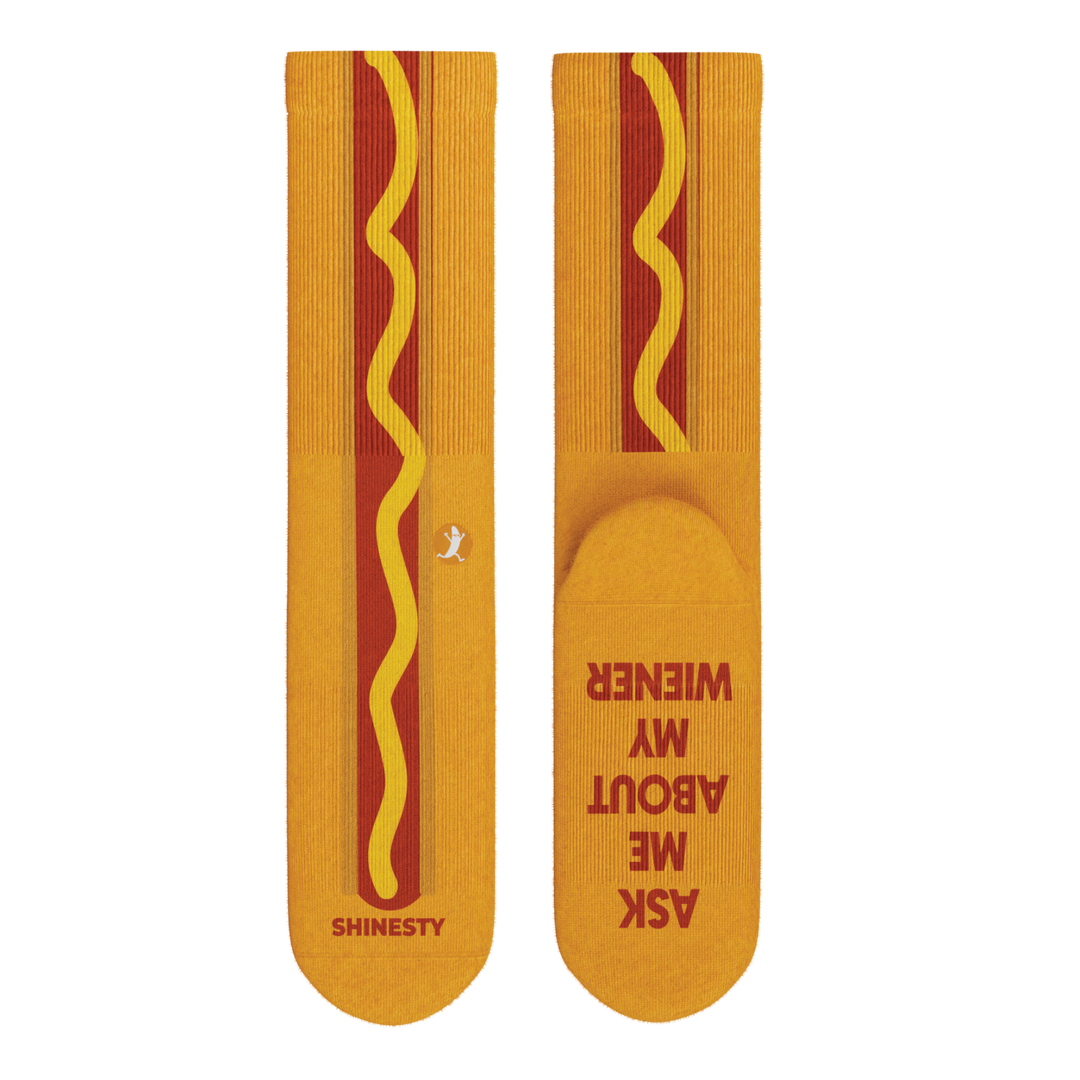 The Ask Me | Hot Dog Heel Hammock™ Crew Socks
