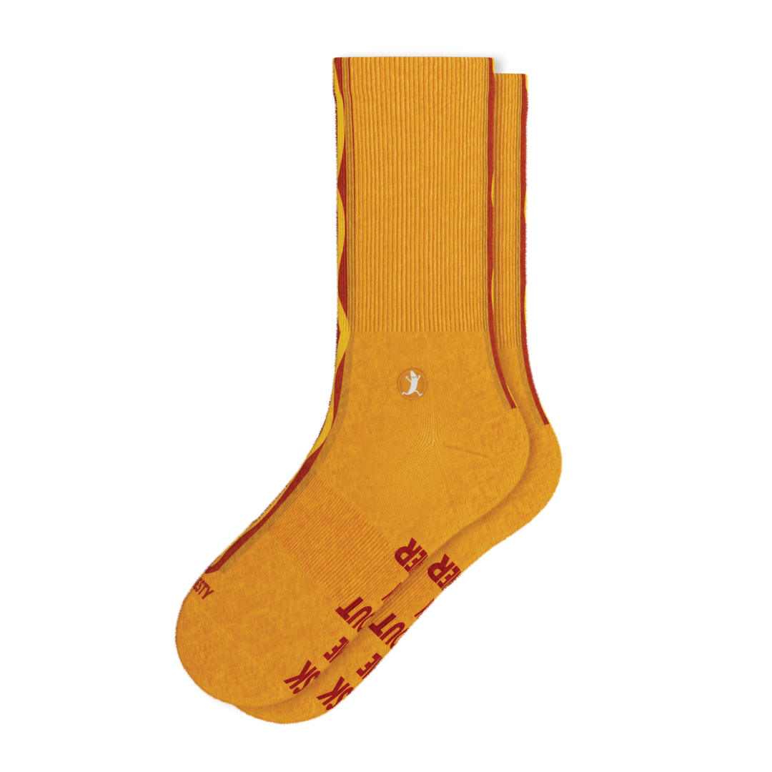 The Ask Me | Hot Dog Heel Hammock™ Crew Socks