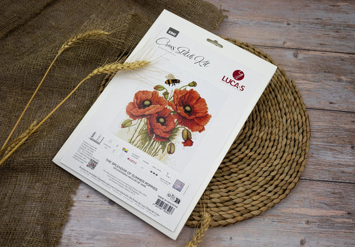 The Splendor of Summer Poppies B7042L Counted Cross-Stitch Kit