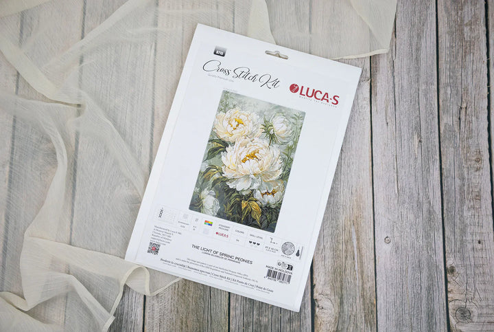 The Light of Spring Peonies B715L Counted Cross-Stitch Kit