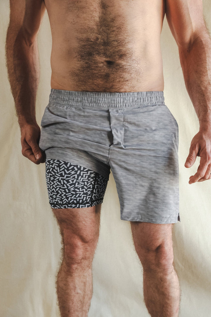 The Junk Trunks | Grey Ball Hammock® 7 Inch Athletic Shorts