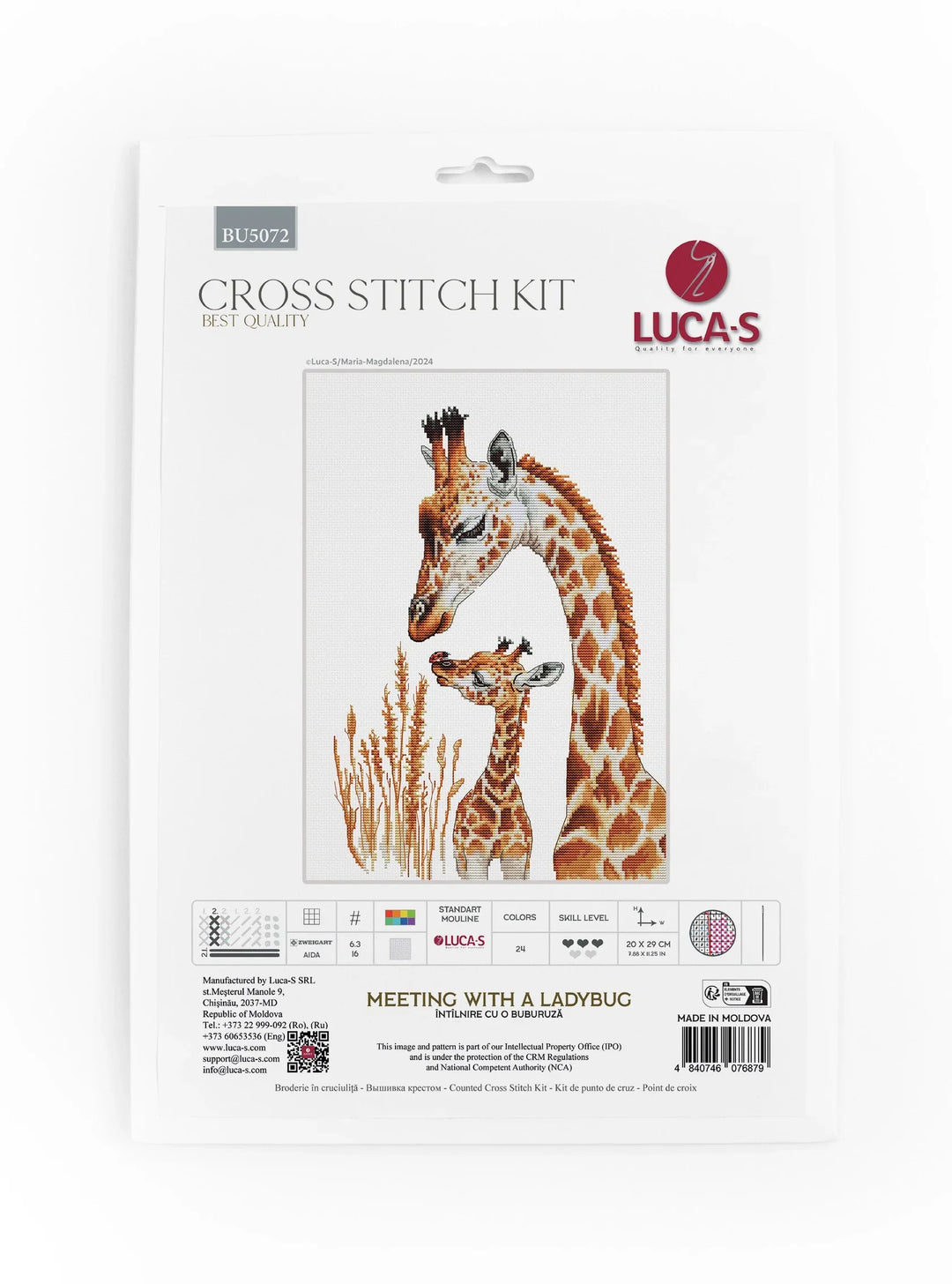 Meeting With a Ladybug BU5072L Counted Cross-Stitch Kit