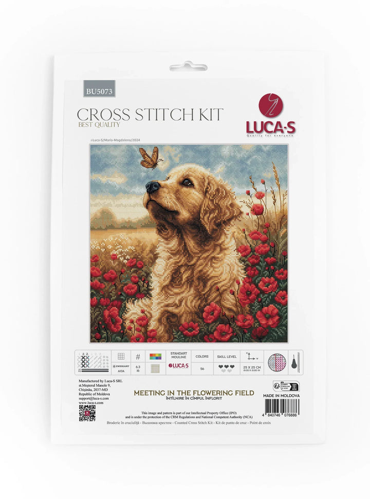 Meeting in the Flowering Field BU5073L Counted Cross-Stitch Kit