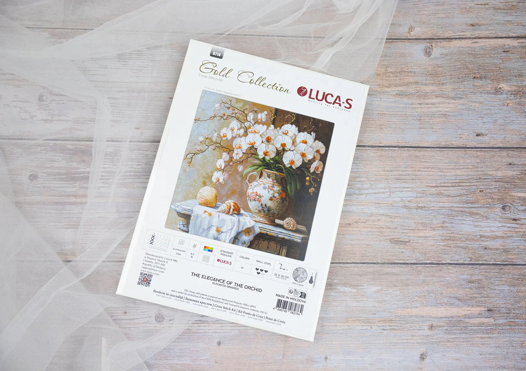 The Elegance of the Orchid B714L Counted Cross-Stitch Kit