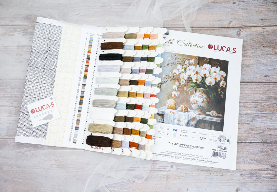The Elegance of the Orchid B714L Counted Cross-Stitch Kit