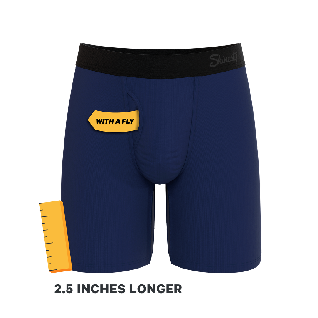 The Big Blue | Navy Long Leg Ball Hammock® Pouch Underwear With Fly