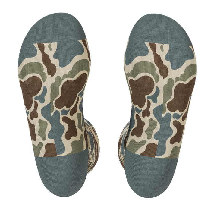 The Blender | Grey Duck Camo Heel Hammock™ Crew Socks