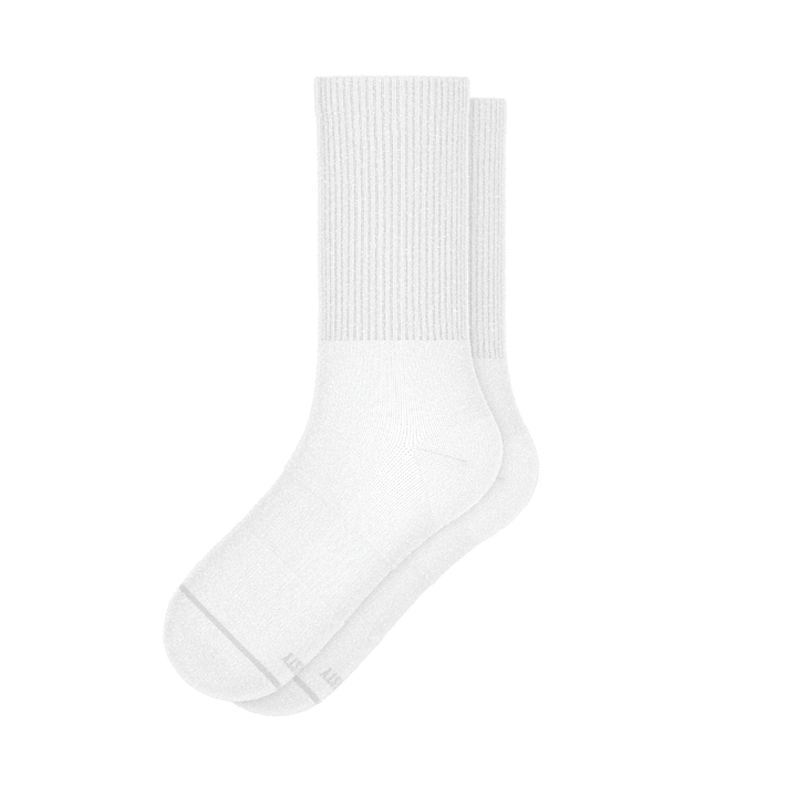 The Blizzard | Plain White Heel Hammock™ Crew Socks