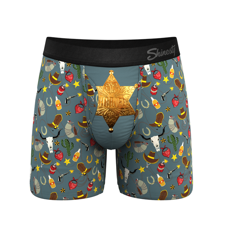 The Giddy Up | Sheriff Badge Ball Hammock® Pouch Underwear With Fly