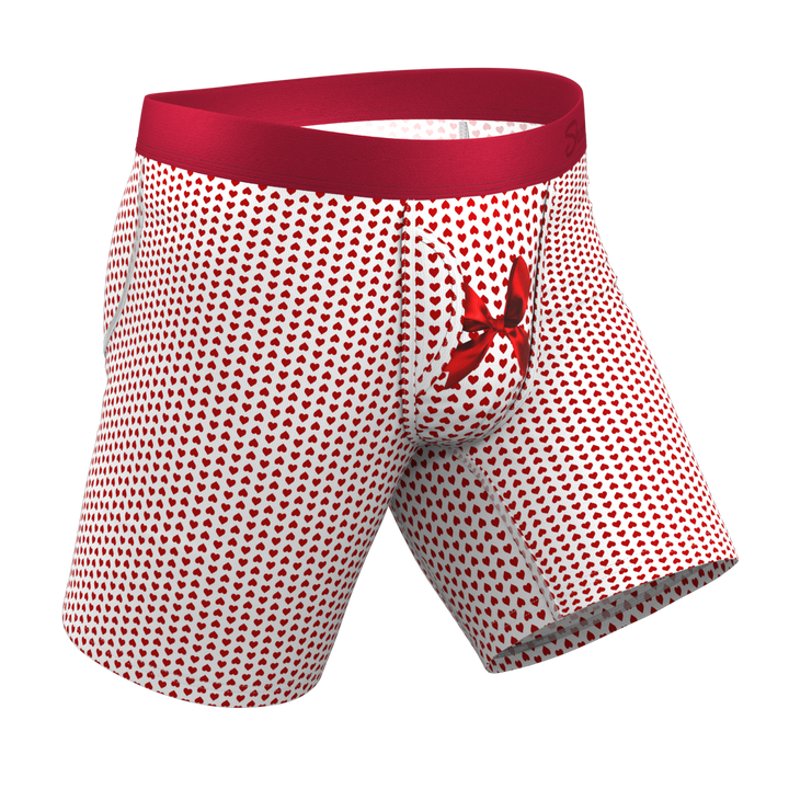 The Date Night | Valentine's Day Bow Long Leg Ball Hammock® Pouch Underwear With Fly
