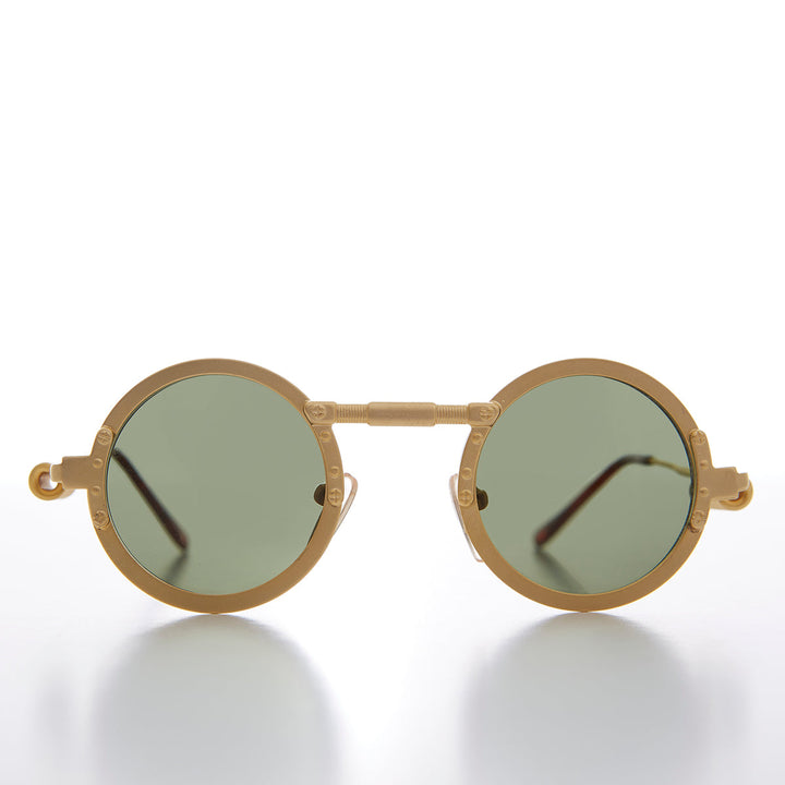 Round Industrial Steampunk Vintage Sunglass - Callum