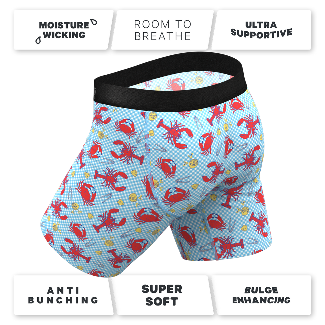 The Cajun Cookout | Summer Crabs Long Leg Ball Hammock® Pouch Underwear With Fly