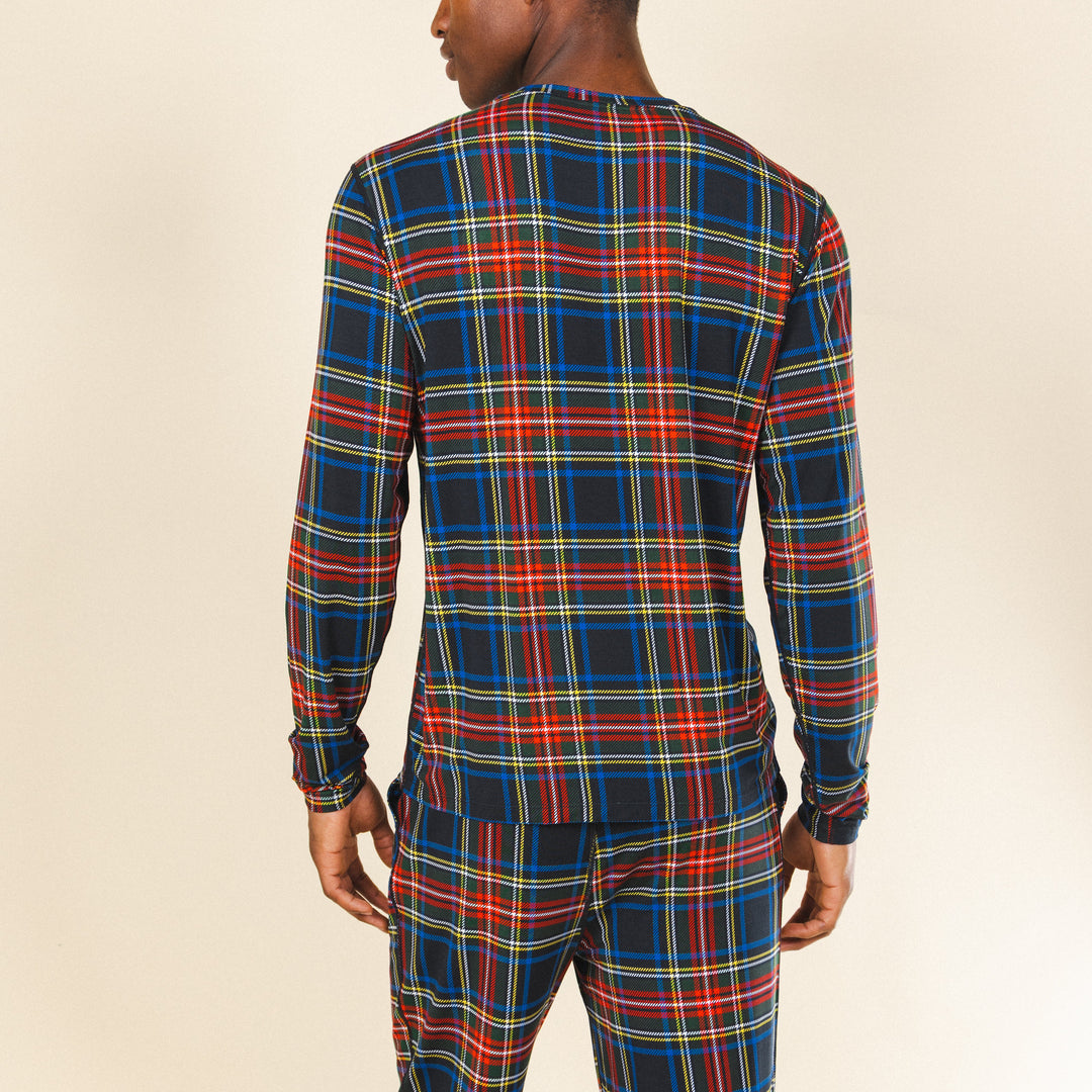The Cappuccino | Holiday Tartan Plaid Super Stupid-Soft™ Men’s Long Sleeve Pajama Shirt