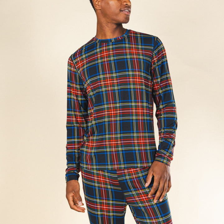 The Cappuccino | Holiday Tartan Plaid Super Stupid-Soft™ Men’s Long Sleeve Pajama Shirt