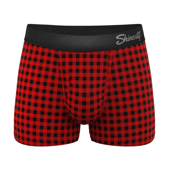 The Cardinal | Micro Buffalo Check Ball Hammock® Pouch Trunks Underwear