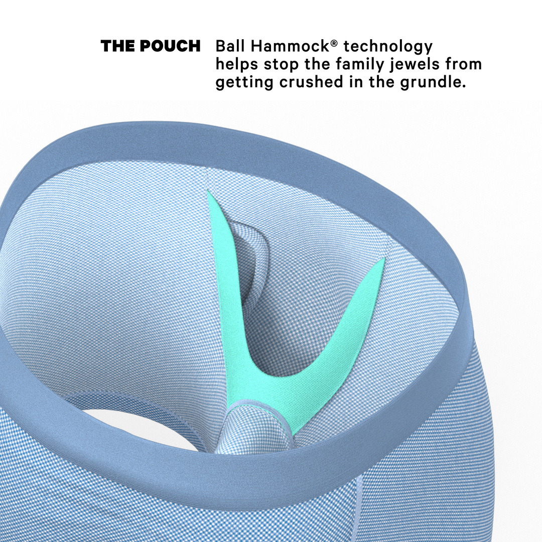 The Chambray All Day | Blue Chambray Ball Hammock® Pouch Underwear With Fly