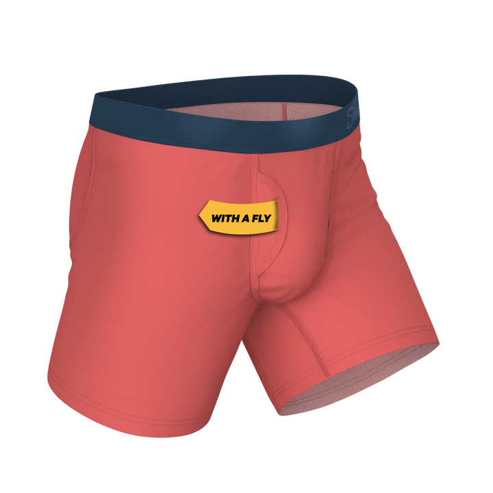 The Cherry Tomato | Coral Red Ball Hammock® Pouch Underwear With Fly