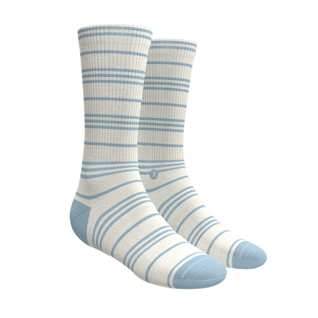 The College Ruled | Stripe Heel Hammock™ Crew Socks