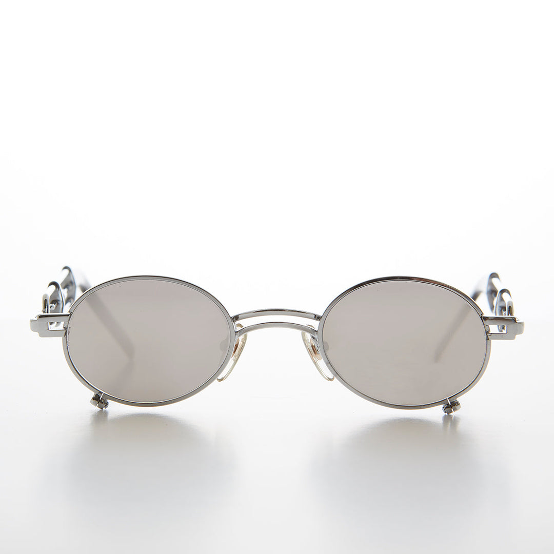 Small Oval Steampunk Vintage Sunglass  - Darius
