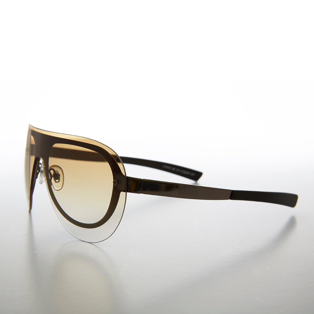Rimless Aviator with Color Lenses- Devo