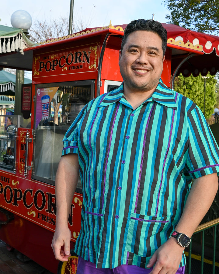 Men's Haunted House Stripe Cocktail Shirt