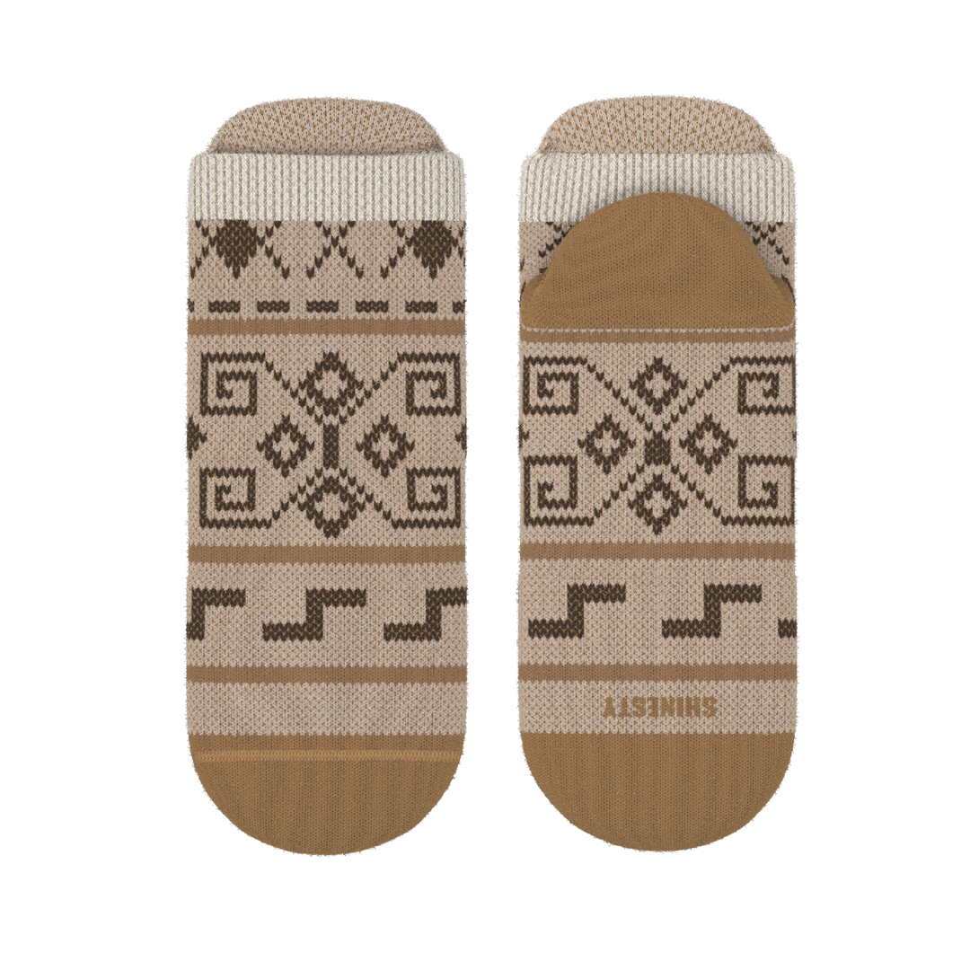 The Dude Abides | Aztec Sweater Heel Hammock™ Ankle Socks