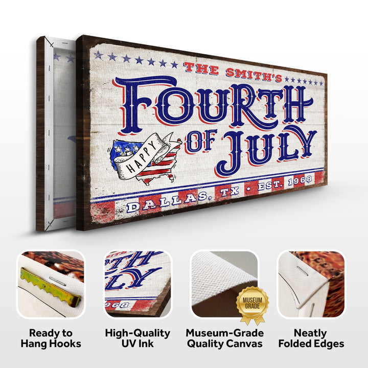 4th of July Personalized Welcome Sign