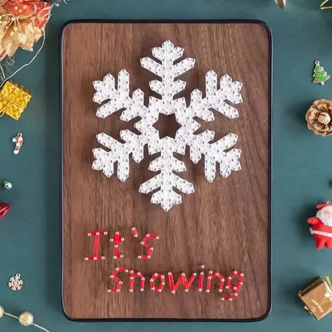 String Art DIY Kit - Snowflake. Wizardi Craft Kit F07-M12-6-DHACE13252