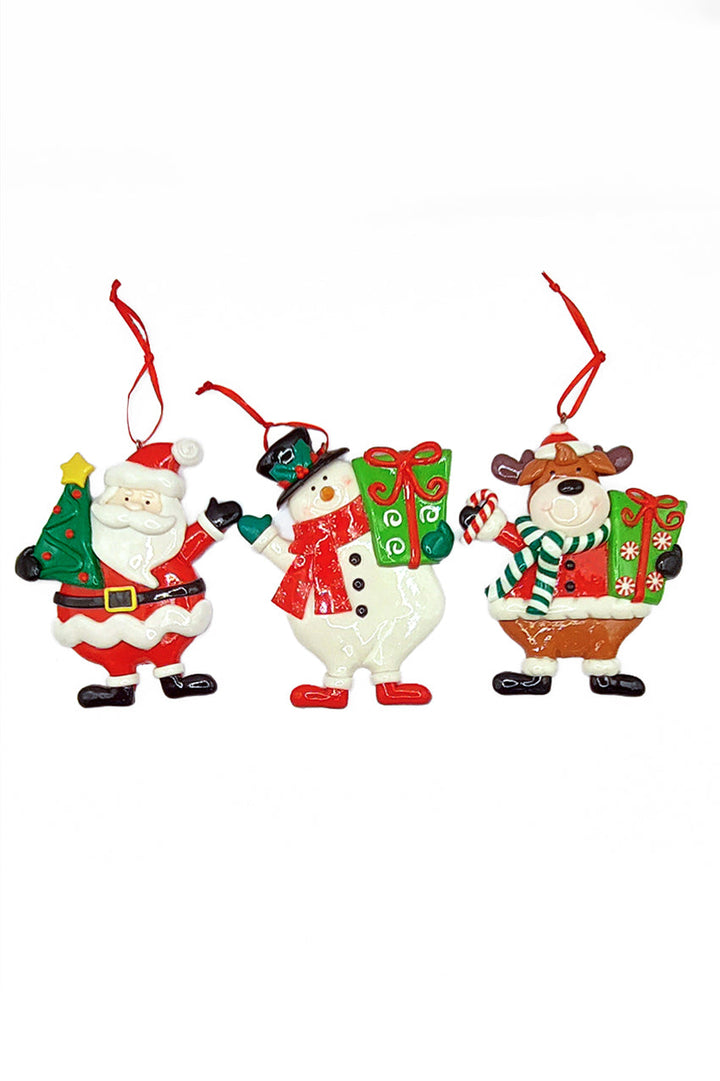 Christmas Ornament - Glossy Gingerbread Santa. Wizardi Festive Decoration F07-N2-13-SEE203A