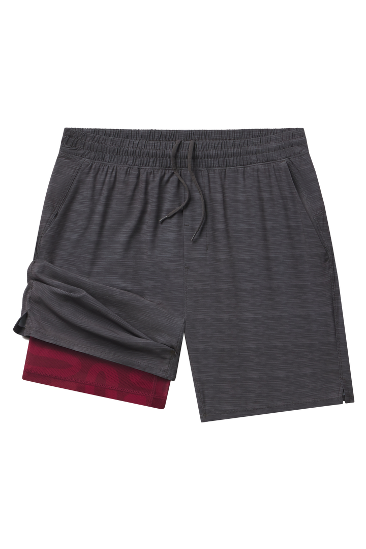 The Finish Line | Grey and Red Ball Hammock® 7 Inch Athletic Shorts