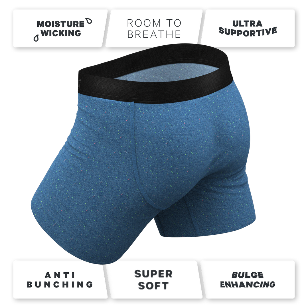 The Fleck Me | Heather Blue Flecked Ball Hammock® Pouch Underwear