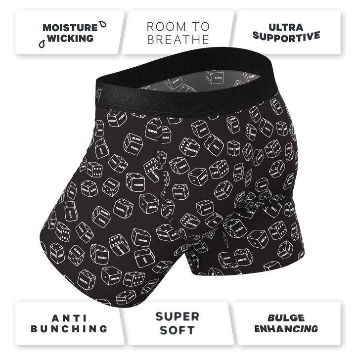 The Free For All | Glow In The Dark Dice Ball Hammock® Pouch Underwear With Fly