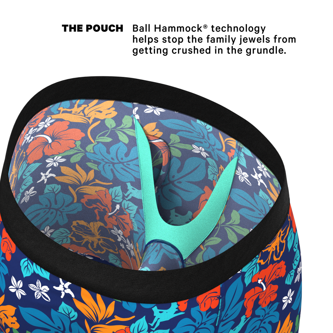 The Get Lei'd | Naughty Tropical Long Leg Ball Hammock® Pouch Underwear With Fly