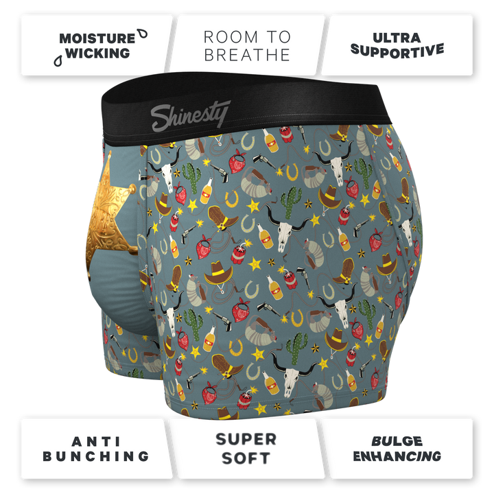 The Giddy Up | Sheriff Badge Ball Hammock® Pouch Trunk Underwear