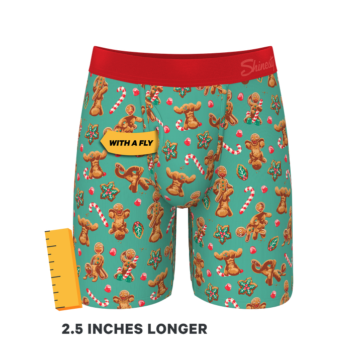 The Ginger Rail | Gingerbread Long Leg Ball Hammock® Pouch Boxers With Fly