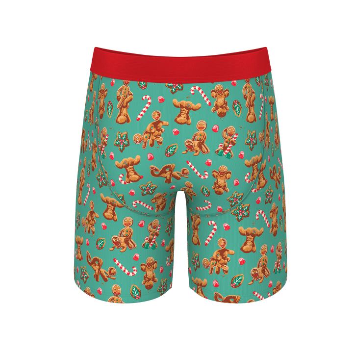 The Ginger Rail | Gingerbread Long Leg Ball Hammock® Pouch Boxers With Fly