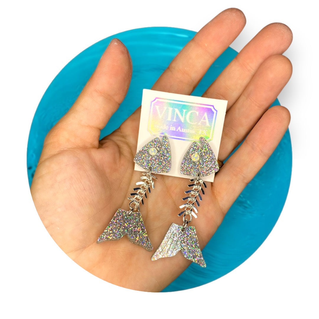 Gill-ty Pleasure Fish Bone Earrings