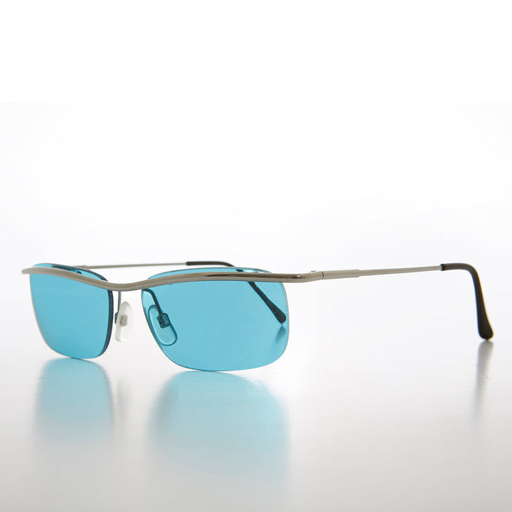 Rimless Y2k Sleek Rectangle Vintage Sunglasses - Hyland