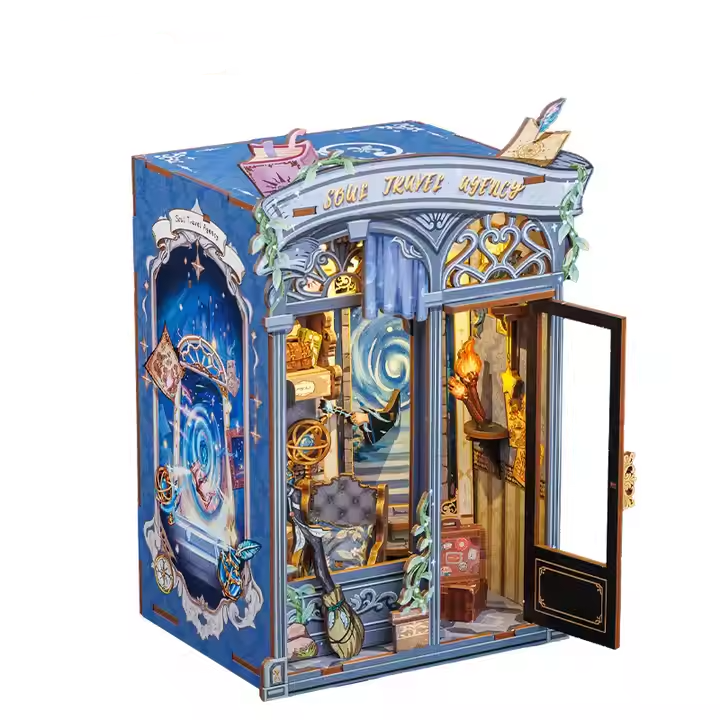 Soul Travel Agency Dollhouse Book Nook Kit - Miniature Wizardi Roombox Kit