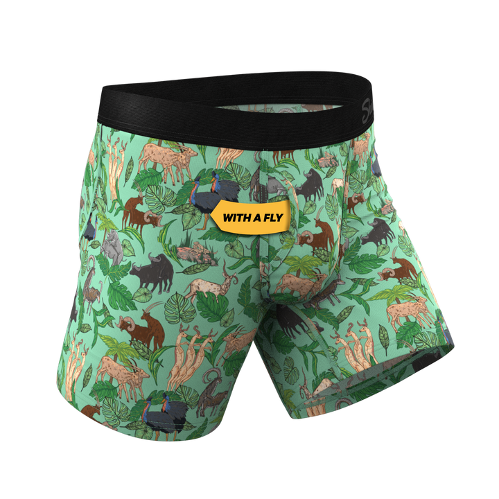The Hornography | Tropical Animals Ball Hammock® Pouch Underwear With Fly