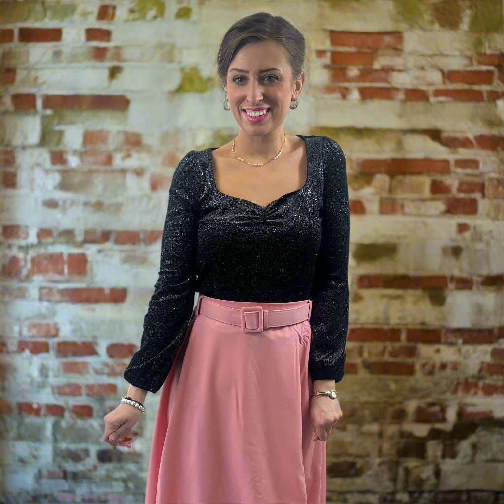 Vivienne Vintage Top in Midnight Dazzle