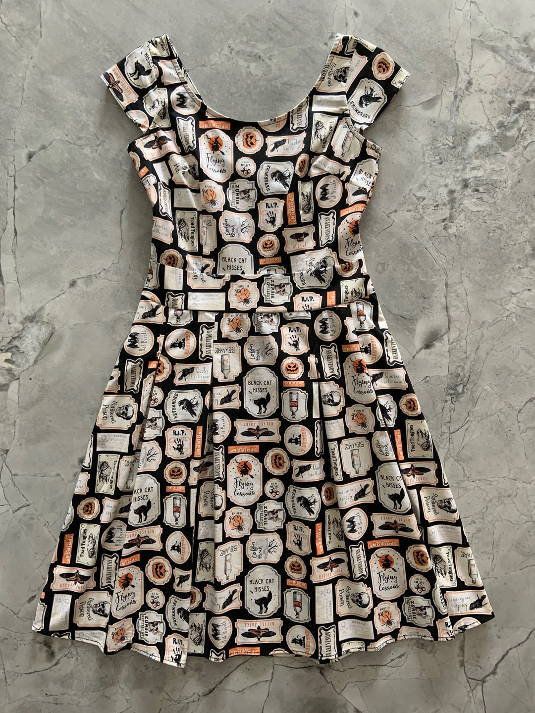 Margaret Dress in Halloween Print - Small only, 1 left!