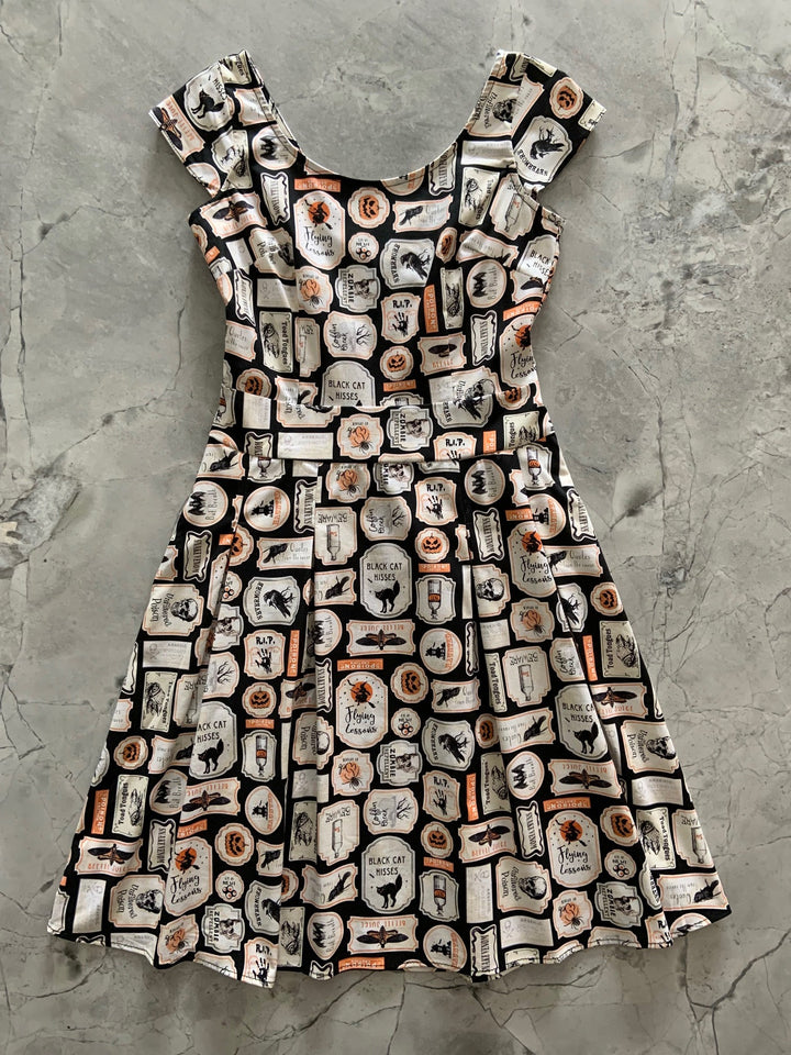 Margaret Dress in Halloween Print - Small only, 1 left!
