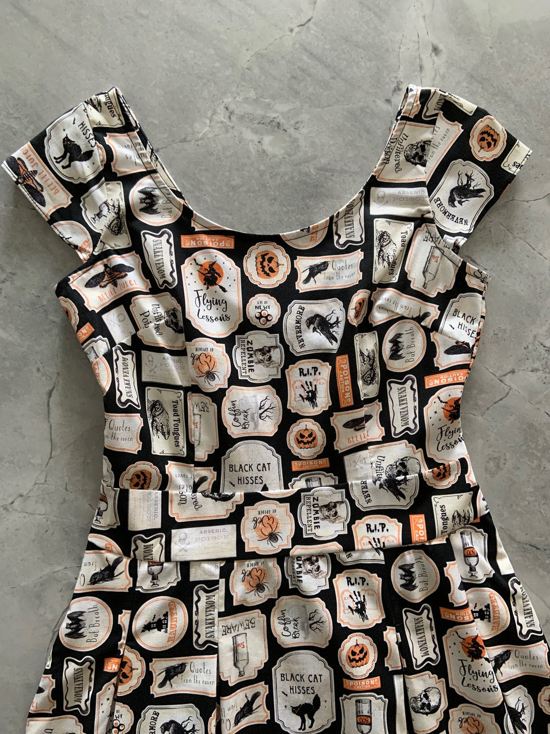 Margaret Dress in Halloween Print - Small only, 1 left!