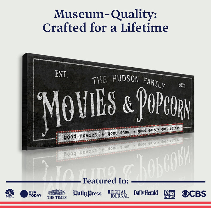 Personalized Movies & Popcorn Sign II