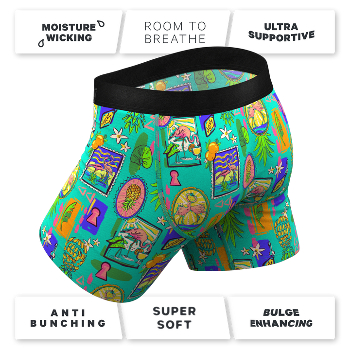 The Island Time | Pineapple Scene Ball Hammock® Pouch Underwear With Fly