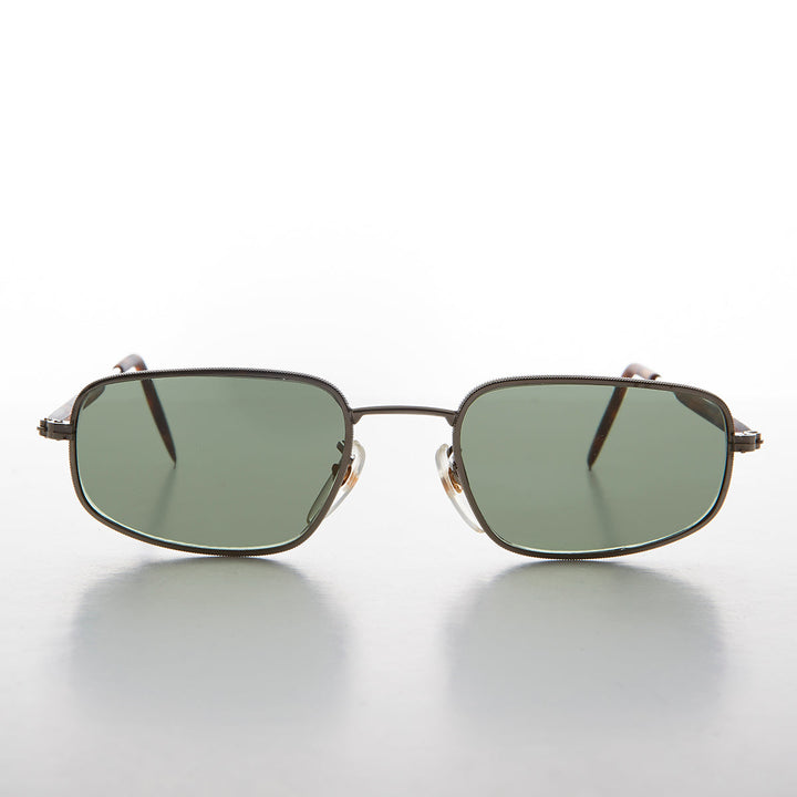 Rectangular Glass Lens Vintage Sunglass - Justin