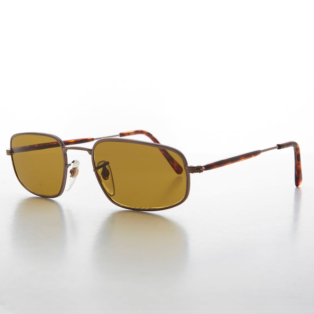 Rectangular Glass Lens Vintage Sunglass - Justin