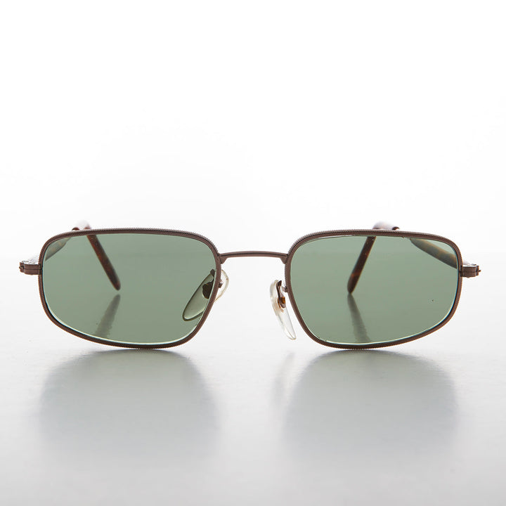 Rectangular Glass Lens Vintage Sunglass - Justin