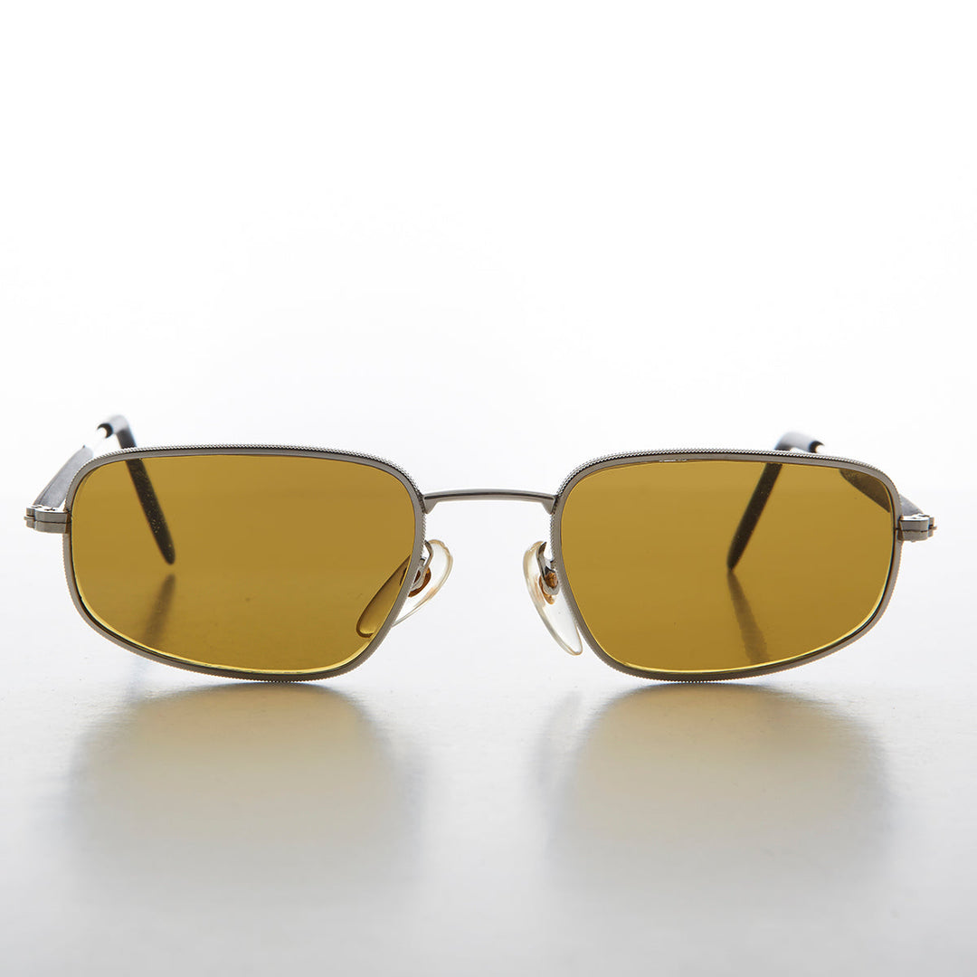 Rectangular Glass Lens Vintage Sunglass - Justin